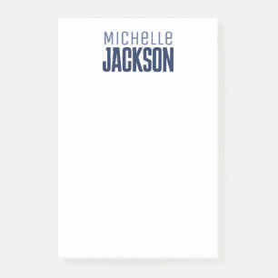 Minimalist Plain Modern Your Name Message Post-it Notes