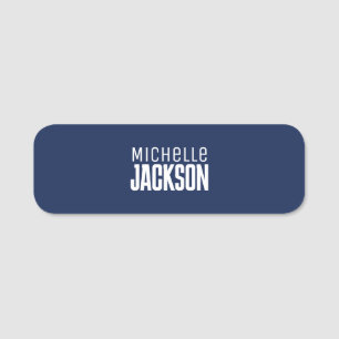 Minimalist Plain Modern Your Name Message Tag