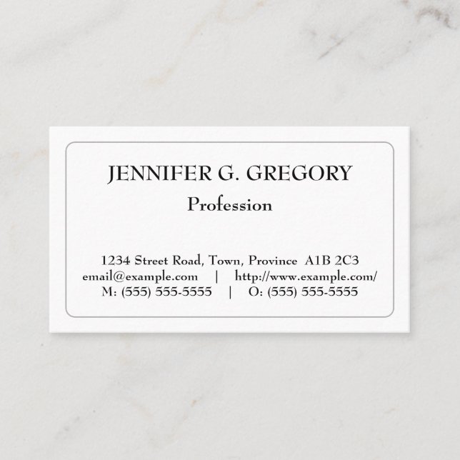 Minimalist & Plain Professional Business Card (Front)