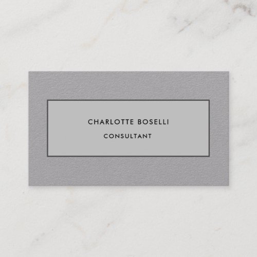 Minimalist Plain Professional Premium Grey Business Card