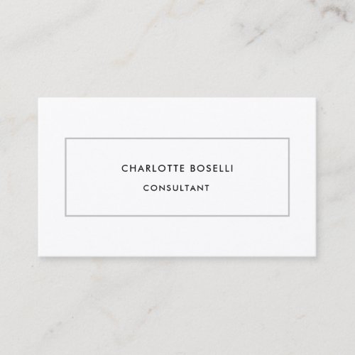 Minimalist Plain Professional Premium Silk Business Card