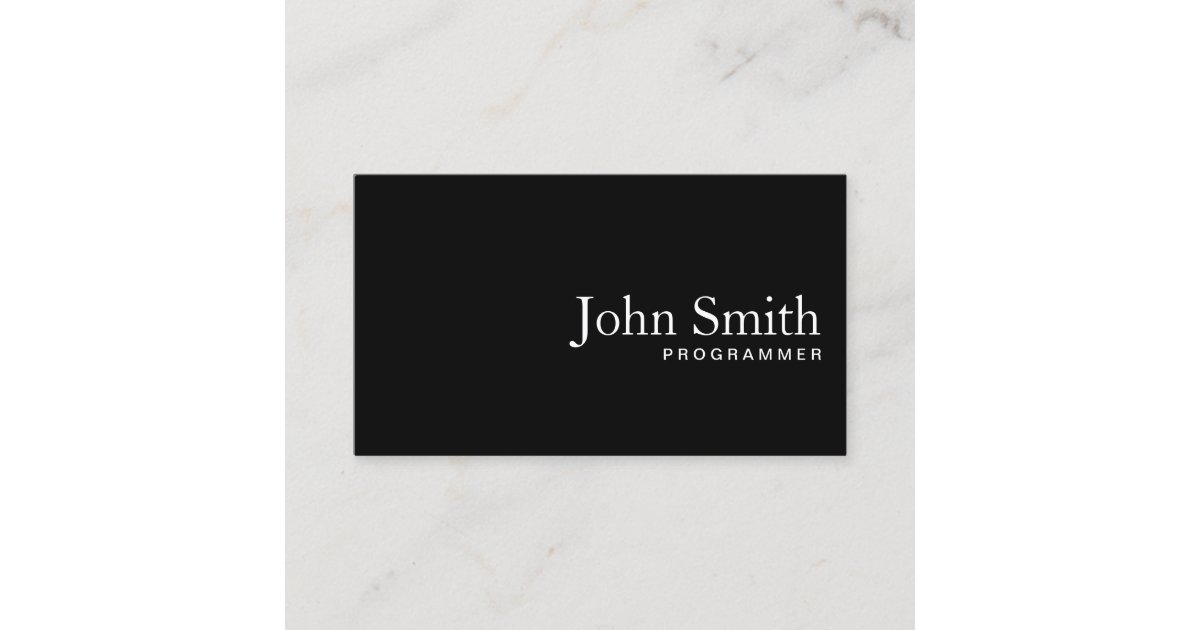 Minimalist Plain QR Code Programmer Coder Business Card | Zazzle