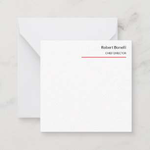 Minimalist Plain Red White Modern Standard Size Note Card