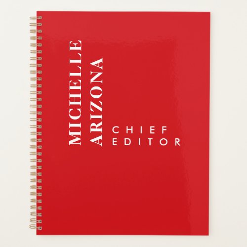 Minimalist Plain Red & White Professional Modern Planner