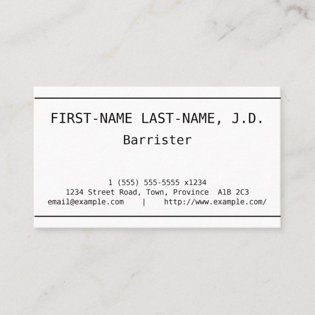 Minimalist, Plain & Simple Business Card (Front)