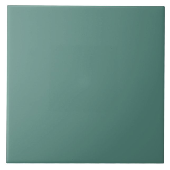 Minimalist Plain Teal Dark Sage Green tile (Front)
