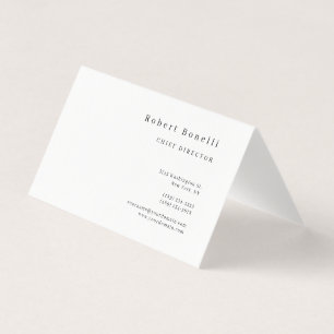 Minimalist Plain White Modern Business Card