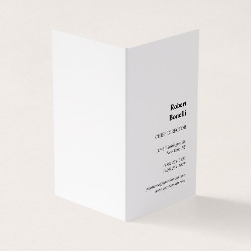 Minimalist Plain White Modern Custom Business Card