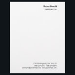 Minimalist Plain White Modern Letterhead<br><div class="desc">It is a very elegant,  very aesthetic and very simple perfect design. With such simplicity,  you will immediately reflect what a fine personality you have and the sensitivity in your work.</div>