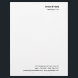 Minimalist Plain White Modern Letterhead<br><div class="desc">It is a very elegant,  very aesthetic and very simple perfect design. With such simplicity,  you will immediately reflect what a fine personality you have and the sensitivity in your work.</div>