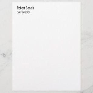 Minimalist Plain White Modern Letterhead