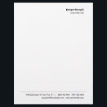 Minimalist Plain White Modern  Letterhead<br><div class="desc">You can easily change the fonts and colors. You can also add your logo and the background image as you like.</div>