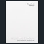 Minimalist Plain White Modern  Letterhead<br><div class="desc">You can easily change the fonts and colors. You can also add your logo and the background image as you like.</div>