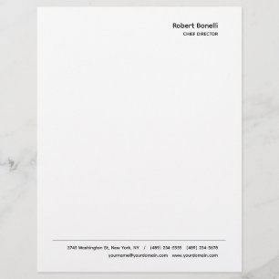 Minimalist Plain White Modern Letterhead