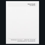Minimalist Plain White Modern  Letterhead<br><div class="desc">You can easily change the fonts and colors. You can also add your logo and the background image as you like.</div>