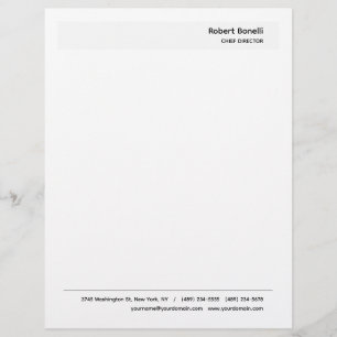 Minimalist Plain White Modern Letterhead