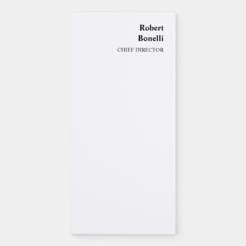 Minimalist Plain White Modern Magnetic Notepad