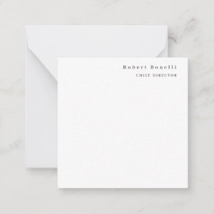 Minimalist Plain White Modern Note Card