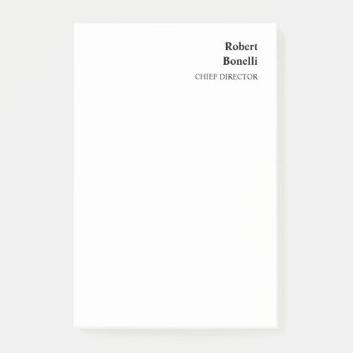 Minimalist Plain White Modern Post_it Notes