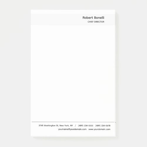 Minimalist Plain White Modern  Post_it Notes