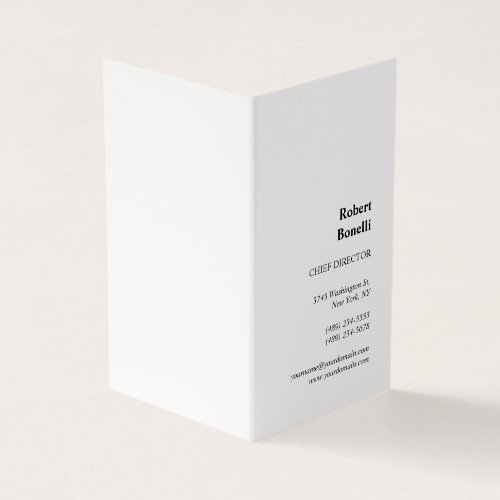 Minimalist Plain White Modern Premium Pearl Business Card