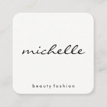 Minimalist Plain White with Cursive Text