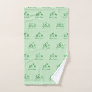 Minimalist Plant Mom Cute Plant Lover Hand Towel