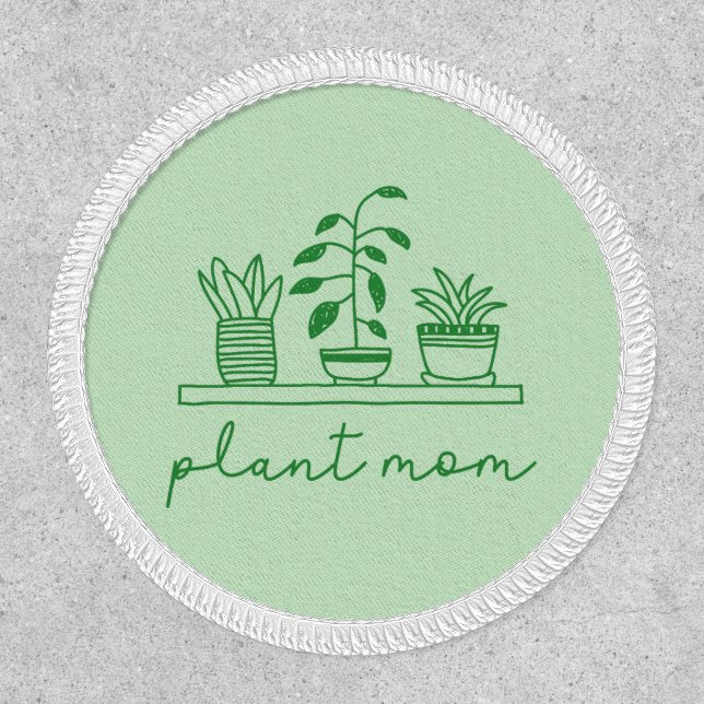 Minimalist Plant Mom Cute Plant Lover Patch (Front)