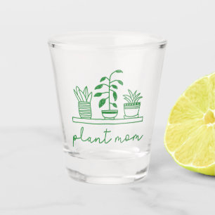 Minimalist Plant Mom Cute Plant Lover Shot Glass