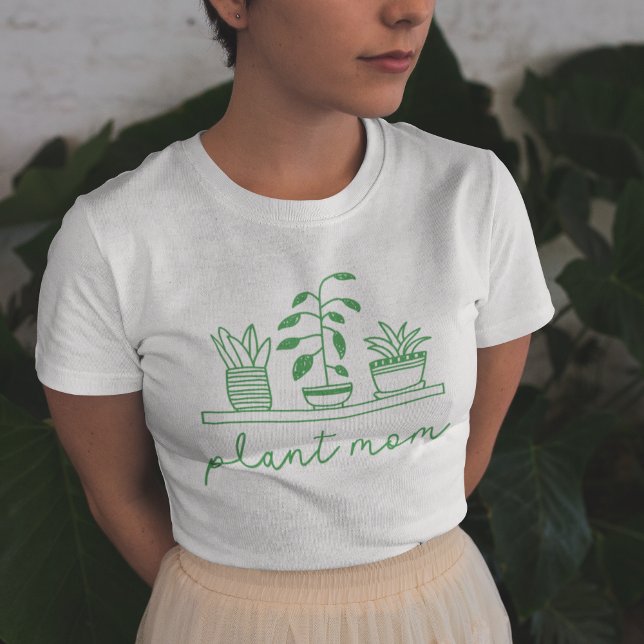 Minimalist Plant Mom Cute Plant Lover T-Shirt (Creator Uploaded)