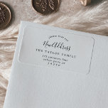 Minimalist Please Note Our New Address Label<br><div class="desc">These minimalist please note our new address labels are perfect for a simple holiday card or moving announcement envelope. The design features classic black and white typography paired with a rustic yet elegant script font with hand lettered style.</div>
