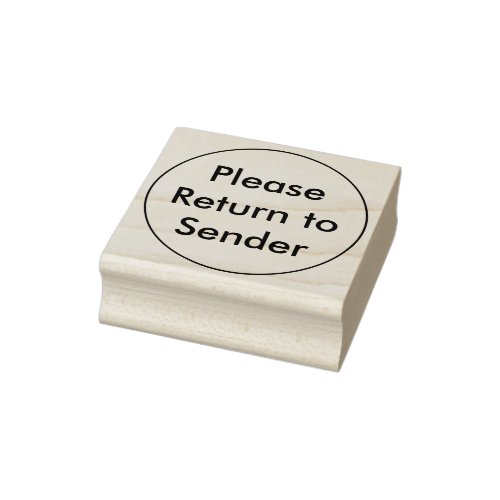 Minimalist Please Return to Sender Rubber Stamp