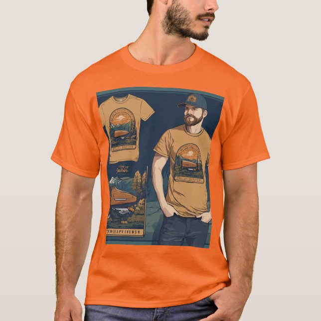 Minimalist Pocket Knife Design - Outdoor Adventure T-Shirt (Front)
