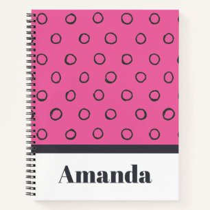 Minimalist Polka Dot Pattern Notebook
