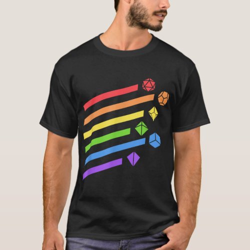 Minimalist Polyhedral Dice Set Colors D20 Collecto T_Shirt
