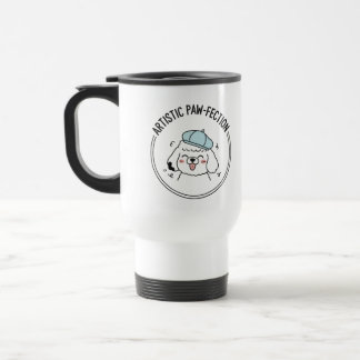 Minimalist Poodle Puppy Doodle Adventure Time Travel Mug