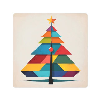 Minimalist Pop Art Geometric Christmas Tree