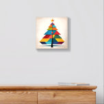 Minimalist Pop Art Geometric Christmas Tree Foam Core Photo Tile<br><div class="desc">Festive minimalist pop art geometric design of a Christmas. 
Christmas is a great way to remind loved ones that you're thinking of them this Winter Holiday Season.
You can transfer the design on any other product of your choice.</div>