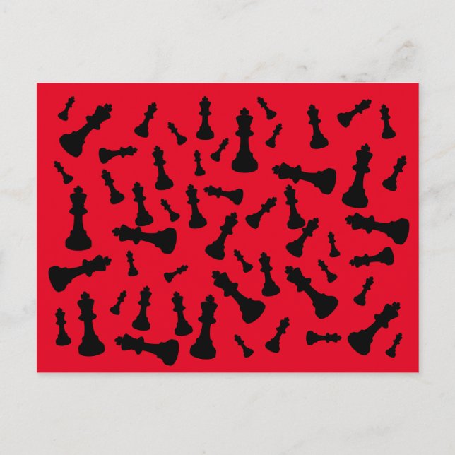 Minimalist Pop Art King Chess Postcard (Front)