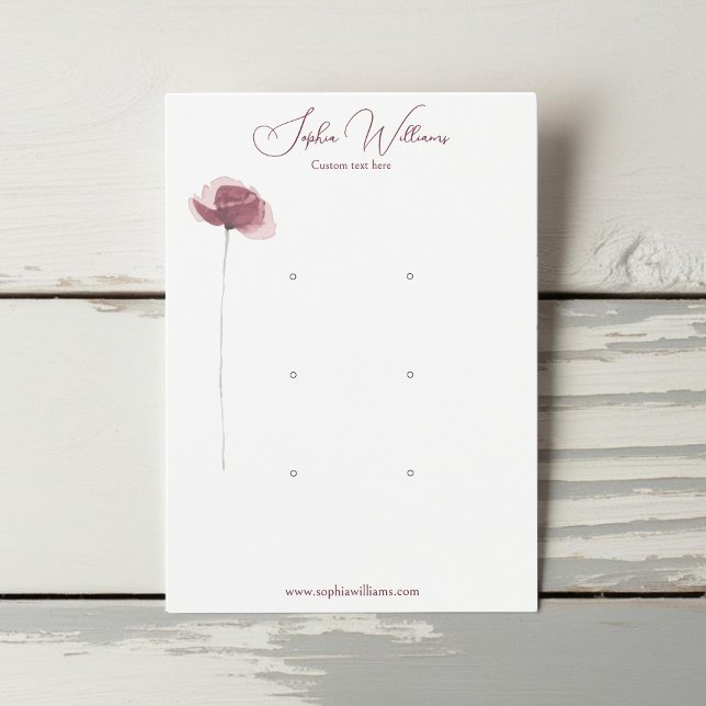 Minimalist Poppy Triple Studs Jewelry Display Card (Creator Uploaded)