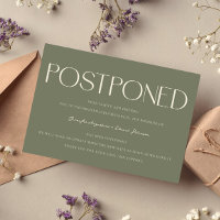 Minimalist Postponed Wedding Update Sage Green