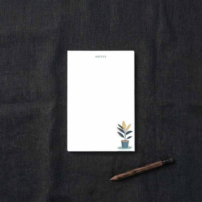 Minimalist potted house plant illustration post-it notes (Creator Uploaded)