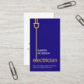 Minimalist Power Plug Wiring Electricity Business Card | Zazzle
