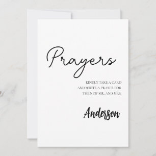 Minimalist Prayers For Bride and Groom Sign Invitation