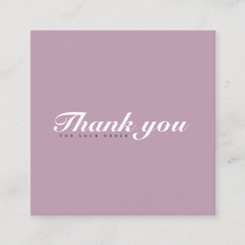 Minimalist Pretty Lavender Thank You Discount Card