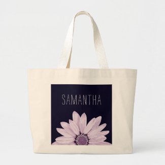 Minimalist Pretty Purple Flower Custom Name