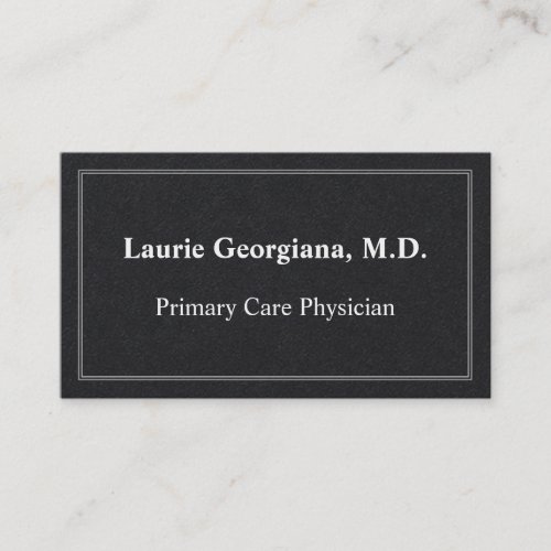 Minimalist Primary Care Physician Business Card