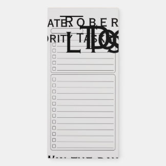 Minimalist Priority Tasks To Do List Pad/Checklist Magnetic Notepad