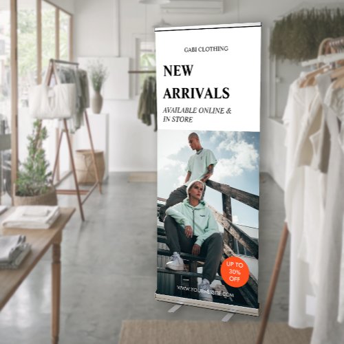 Minimalist Product Photo Promo Retail Advert Retractable Banner