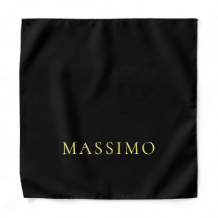 Minimalist ProfeNassional Gold & Black Color Name Bandana